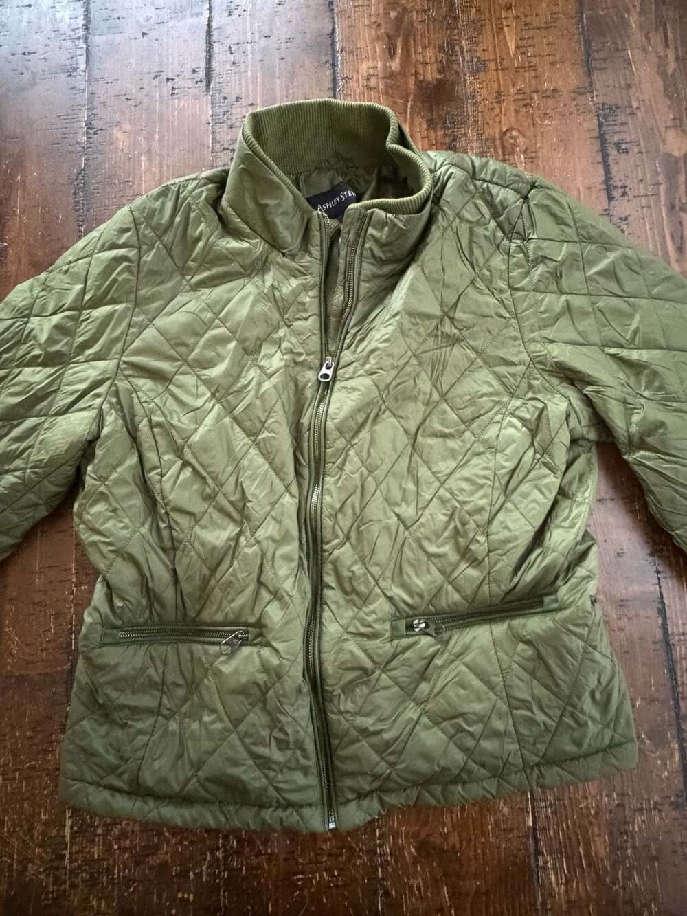 Ashley Stewart Green Quilted Zip-Up Jacket Size 18/20 - Picture 2 of 8